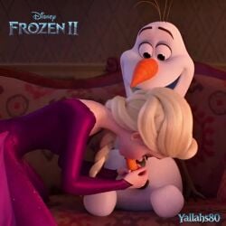 1girl 3d ai_generated big_eyelashes blonde_female blonde_hair blowjob blowjob_in_the_pose blowjob_only brown_eyebrows brown_eyes carrot carrot_nose carrot_penis cleaning_cum cleaning_fellatio couch cum cum_on_mouth deep_blowjob deepthroat disney disney_characters disney_princess dress elsa_(frozen) excited_female fellatio fellatio_gesture female frozen_(film) frozen_2 gaping grok grok_imagine happy light-skinned_female light_skin long_hair male movie non-human olaf_(frozen) pale-skinned_female pale_skin pleasure_face pleasured queen royalty snow snow_creature snowman snowman_(species) stick sucking tagme video wall white_hair yallahs80