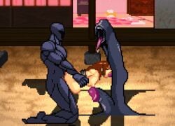 amputated_arms amputated_legs amputee cyber_mai disability fan_character female kuromaru_(mugen) m.u.g.e.n naked no_arms no_legs original original_character quadruple_amputee ryona threesome