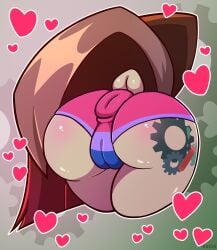 alternate_version anus ass butt_only cameltoe clothes colored dock erein erein_(artist) flat_colors friendship_is_magic g4 gradient_background heart high_res large_anus large_butt lovebutt mlp_g4 my_little_pony nudity panties plot pony solo striped_underwear tail underwear