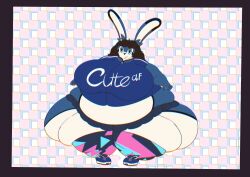 bbw big_breasts breasts female furry huge_breasts itsyairishboi overweight skirt tagme thick_thighs wide_hips