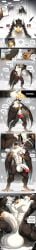absurd_res accipitrid accipitriform anthro avian balls beak big_balls big_penis bird bluch_(artist) blush bodily_fluids body_size_growth clothing comic comic_panel cum cum_drip dialogue_box dripping eagle ejaculation english_text erection foreskin fur genital_fluids genitals glans grey_body grey_fur growth growth_orgasm growth_sequence hair hi_res huge_balls huge_penis humanoid_genitalia humanoid_penis hyper hyper_balls hyper_genitalia hyper_penis jockstrap long_image male medical_instrument multicolored_body multicolored_fur muscle_growth muscular muscular_anthro muscular_arms muscular_male nude orgasm orgasm_face pecs penis precum precum_drip scientific_instrument size_transformation solo sweat tail tall_image text transformation two_tone_body two_tone_fur underwear vein veiny_penis yellow_beak