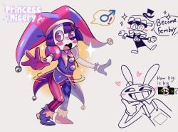 3boys anthro artificial_intelligence bulge caine caine_(tadc) caine_(the_amazing_digital_circus) clown gay glitch_productions jax jax_(tadc) jax_(the_amazing_digital_circus) male male_only pomni pomni_(tadc) pomni_(the_amazing_digital_circus) slim slim_waist thick_thighs twink twinks unknown_artist yaoi