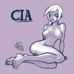 1girls 2016 breasts cia_(the_legend_of_zelda) female hyrule_warriors nintendo nipples reabault solo the_legend_of_zelda white_hair