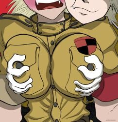 1boy 1boy1girl 1female 1girls 1male big_breasts blonde_female blonde_hair blonde_hair_female blonde_hair_male blush blush_lines breasts catboy cheek_to_cheek face_to_face female femsub gloves grope grope_breast grope_chest grope_from_behind groping groping_breast groping_breasts groping_from_behind hellsing hellsing_ultimate hellsing_ultimate_abridged male maledom police police_girl police_uniform policewoman schrodinger seras_victoria snuggling vampire vampire_girl vnimrod01 white_gloves