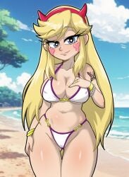 1girls big_breasts bikini centinel303 curvy long_hair smile star_butterfly star_vs_the_forces_of_evil swimsuit voluptuous