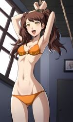 ai_generated arms_up bikini happy kujikawa_rise persona persona_4 skinny tied_up