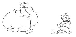 bbm bbw big_ass big_breasts breasts bubble_butt casey_(chip_at_night) chip_at_night female furry gale_(chip_at_night) huge_ass huge_breasts overweight thick_thighs wide_hips yoshi