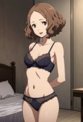 ai_generated bedroom happy haru_okumura lingerie persona persona_5