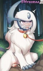 absol ai_generated artist_name bitch blush claws collar cum cum_in_pussy cum_inside cum_on_face female feral fur furry halley horns humiliation nyxoria pokémon_(species) pokemon pokemon_(species) pokephilia slave vagina white_fur white_hair