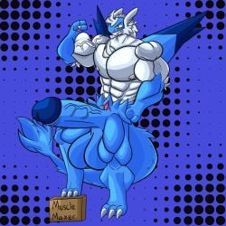 abs aeon-but-buff anthro balls biceps big_penis erection generation_3_pokemon genitals hi_res humanoid_genitalia humanoid_penis latios legendary_pokemon male muscular muscular_anthro muscular_male nintendo nipples nude pecs penis pokemon pokemon_(species) solo vein