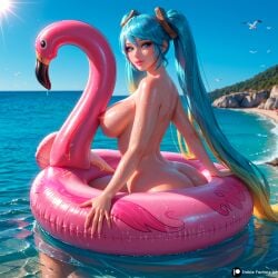 1female 1girls ai_generated ass beach belly_button big_ass big_breasts bikini bikini_bottom bikini_top blue_eyes blue_hair blush blushing_at_viewer boob breast breasts breasts child_bearing_hips curvy curvy_female curvy_figure day dynamic_pose earrings feet female floatie floating flustered from_side gradient_hair hair_ornament hanging_breasts huge huge_ass innie_belly_button league_of_legends light-skinned_female long_hair looking_at_viewer micro_bikini naked navel nipples outdoors pale-skinned_female presenting_breasts pussy riot_games sand sea seaside shiny_skin side_view sideboob sky soles solo solo_female solo_focus sona_buvelle stable_diffusion stblfantasy sweat sweatdrop sweating sweaty sweaty_body swimwear thick thick_thighs thighs toes toned toned_body toned_female turquoise_hair twintails vagina very_long_hair voluptuous voluptuous_female water watermark