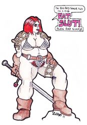 cosplay overweight pubic_hair red_hair red_sonja tagme xiro