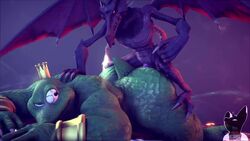 anal anal_penetration animated crocodile doggy_style donkey_kong_(series) dragon interspecies king_k._rool male/male metroid ridley ridley_(metroid) scalie sfm sound tagme twitchyanimation video