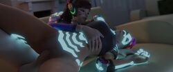 1futa 1girls 3d abdominal_bulge animated artist_request balls d.va dark-skinned_female dark_skin female futa_on_female futanari interracial los_muertos_sombra no_sound overwatch penetration rape sex sombra stomach_bulge tagme vaginal_penetration video