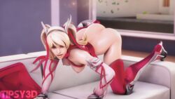 1girls 3d alternate_costume ass ass_up blizzard_entertainment blonde_hair breasts butt crawling egirl eyeshadow female fringe jaytrup looking_at_viewer mercy naughty_face on_sofa open_mouth overwatch pink_eyes pink_mercy purple_eyes seductive_eyes skinny slim smile spread_legs teenager tipsy3d twintails