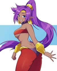 1girls ass butt_crack clothed female oninuer shantae shantae_(character) tagme underboob