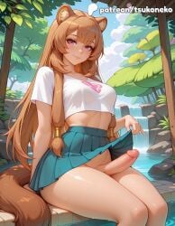 1futa 2026 ai_assisted ai_generated animal_ears anime artist_name bangs blue_skirt blue_sky blush branch breasts brown_hair bush bust clothes_lift cloud cock dick erection explicit foliage futanari hi_res high_quality high_resolution highres leaf lily_pad long_hair looking_at_viewer newhalf outdoors patreon patreon_username penis pleated_skirt raccoon_ears raccoon_girl raccoon_tail raphtalia shirt sitting skirt sky smile solo stable_diffusion tail tanzaku tate_no_yuusha_no_nariagari testicles the_rising_of_the_shield_hero tsukoneko uncensored veiny_penis very_long_hair water watermark white_shirt