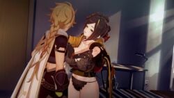 1boy 1girls 3d 3d_animation aether_(genshin_impact) areola ass bangs big_ass big_breasts big_thighs blue_eyes blue_hair bounce bouncing_ass bouncing_breasts breasts brown_hair canon_couple cheating chiori_(genshin_impact) cuckold cum cum_in_pussy cum_inside cum_overflow diagonal_bangs female genshin_impact gigantic_breasts gloves hair_ornament harumiyasex hongcha03 huge_breasts jiggle jiggling_ass jiggling_breasts kamisato_ayato koikatsu longer_than_30_seconds male netorare nipples no_sound ntr penetration penis penis_in_pussy plap pussy red_eyes straight tagme thick_thighs thighs vaginal_penetration video