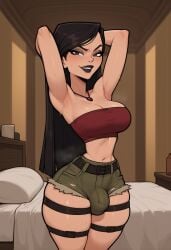 1futa ai_generated asian asian_female ass balls big_ass big_breasts big_butt big_hips big_penis black_eyes black_eyeshadow black_hair black_lip black_lips black_lipstick black_makeup breasts bully bullying cleavage crop_top dick dickgirl eyebrows eyelashes female futa_only futanari goth goth_futa goth_girl goth_makeup gothic gothic_girl gothified green_shorts grin grinning grinning_at_viewer hair hands-free heather_(tdi) huge_cock indoors intersex lips long_hair looking_at_viewer makeup midriff narrow_waist narrowed_eyes navel nose penis red_crop_top sadism sadistic_female seducing seductive seductive_eyes seductive_gaze seductive_look seductive_mouth seductive_pose seductive_smile short_shorts shorts smile smile_at_viewer smiley_face smooth_balls smooth_penis smooth_skin solo solo_dickgirl solo_focus solo_futa testicles topwear total_drama_island velonix