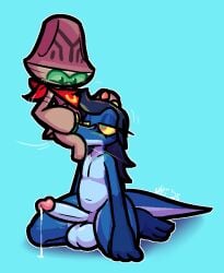 2026 anthro anthro_penetrated balls beheeyem big_balls big_penis blue_balls blue_body blue_hair blue_penis blue_scales bodily_fluids dominant dominant_humanoid dominant_male duo erection fellatio generation_5_pokemon genital_fluids genitals green_eyes green_pupils green_sclera grey_body hair humanoid humanoid_genitalia humanoid_on_anthro humanoid_penetrating humanoid_penetrating_anthro humanoid_penis interspecies kerchief kneeling larger_anthro larger_male larger_penetrated lizard male male/male male_penetrated male_penetrating male_penetrating_male motion_lines nintendo oral penetration penile penis pokemon pokemon_(species) precum precum_string pupils red_eyes red_kerchief reptile scales scalie sex size_difference smaller_humanoid smaller_male submissive submissive_anthro submissive_male thrusting ulti_(ultilix) ultilix yellow_kerchief yellow_sclera