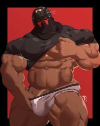 bara big_pecs briefs call_of_duty gay könig konig male male_only mask masked masked_male muscular muscular_male reclamon solo yaoi