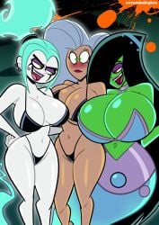 2026 3girls artist_name ass atomickingboo big_ass big_breasts bikini black_hair black_hair_female blue-haired_female blue_hair blue_hair_female blush blush_face blushed_face blushing blushing_female breasts breasts_bigger_than_head danny_phantom dawna_phantom desiree ember_mclain english english_text eyeshadow female female_focus female_only fire_hair genie genie_girl genie_tail ghost ghost_girl green-skinned_female green_skin hair_over_one_eye harem_outfit huge_breasts light-skinned_female light_skin lips lipstick mole mole_under_eye mostly_nude mostly_nude_female nickelodeon nude nude_female pale-skinned_female pale_skin paramount_pictures purple_eyeshadow purple_lips purple_lipstick red_lips red_lipstick rule_63 samperez shock shocked shocked_expression shocked_eyes shocked_face text thick_thighs thighs trio trio_female trio_focus white-haired_female white_hair white_hair_female