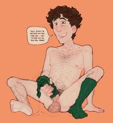 1boy anthropomorphization body_hair bradley_(mr_shrink) brown_hair chest_hair digital_drawing_(artwork) digital_media_(artwork) dumb dumb_male english english_text fucking_sock green_eyes green_socks hairy hairy_balls hairy_chest hairy_fupa hairy_legs happy humanization idiot inanimate_treated_like_person innocent innocent_language innocent_look innocent_smile intellectual_disability jerking jerking_off jerking_off_into_sock jerkingoff learning_disability love male male_focus male_only male_pov masturbating masturbation mental_disability mentally_deficient mr_shrink naked one_sock one_sock_on orange_background pecker_tracks ribbed_socks smile sock_fetish sock_on_penis sock_removed socks socks_only solo solo_focus solo_male stupid treating_object_like_person watching watching_masturbation wet wet_sock wet_socks