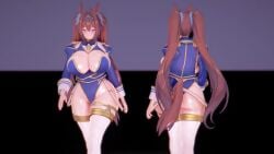 1girls 3d 3d_animation ass big_ass big_breasts big_thighs breasts brown_hair cleavage daiwa_scarlet_(umamusume) dat_ass dumptruck_ass dumptruck_butt female from_above front_and_back garter_straps gigantic_ass gigantic_breasts gigantic_thighs horse_ears horse_girl horse_tail huge_ass huge_breasts huge_thighs jiggle jiggling jiggling_ass jiggling_breasts legwear leotard long_hair looking_at_viewer loop looping_animation no_sound omletsu_gohan open_mouth perfect_loop queen_of_spades shiny_skin solo tagme tail thick_thighs thighhighs thighs tiara twintails umamusume umamusume_pretty_derby video walk_cycle walking walking_towards_viewer