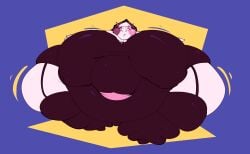 commission digital_media_(artwork) fat_face female female_only friday_night_funkin friday_night_funkin_mod huge_nipples hyper_ass hyper_belly hyper_breasts neetbean overweight overweight_female pink_skin sarvente_(dokki.doodlez) sarvente_(friday_night_funkin) simple_background walking wobble