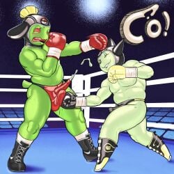 1:1 2026 absurd_res anthro ball_punching ballboxing ballbusting black_sclera blush bodily_fluids boxing boxing_gloves clothing cock_and_ball_torture cock_sheath cum cumshot dcheese digital_drawing_(artwork) digital_media_(artwork) duo ejaculation erection erection_under_clothing eye_roll fight fighting_ring footwear furgonomic_footwear furgonomics generation_2_pokemon generation_3_pokemon genital_fluids genital_outline genital_torture genitals handwear headgear hi_res humanoid_genitalia leather leather_clothing leather_headgear male male/male nintendo one_eye_closed penis penis_clothing pokemon pokemon_(species) red_sclera roselia skiploom slightly_chubby sport thick_thighs thong underwear wink