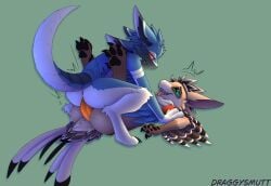 ahe_gao anal anal_sex animal_genitalia anthro anthro_on_anthro anthro_penetrated anthro_penetrating anthro_penetrating_anthro anus aroused avali bedroom_eyes biped blep blue_body blue_feathers blue_fur claws crouching digital_drawing_(artwork) digital_media_(artwork) digitigrade draggyavali duo erection eye_contact eyewear fangs feathers forked_tongue from_front_position fur genital_slit genitals goggles grin hi_res looking_at_another looking_pleasured lustful_gaze lying male male/male male_penetrated male_penetrating male_penetrating_male mating_press motion_lines multi_ear narrowed_eyes nude on_back pawpads paws penetration penis pinned pinned_to_ground raised_tail seductive sex signature smile tail tapering_penis teeth thrusting tongue tongue_out white_body white_fur