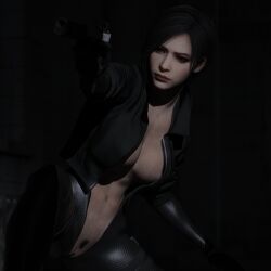 1girls 3d 3d_render 4k a218 abdomen abs ada_wong ada_wong_(adriana) aiming areola areolae background big_breasts black_gloves bloom bodysuit breasts cleavage crouching crouching_female depth_of_field dirty_skin female female_focus female_only firearm front_view gloves gun hairy_pussy hi_res high_resolution highres light-skinned_female light_skin looking_past_viewer muscular muscular_female pistol posing pubes pubic_hair pussy resident_evil resident_evil_2_remake resident_evil_4_remake sig_sauer_p320 squatting stomach toned trimmed_pubic_hair unzipped unzipped_bodysuit unzipped_jacket unzipped_jumpsuit visible_pussy
