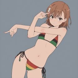 misaka mikoto from toaru kagaku no railgun by shrubby