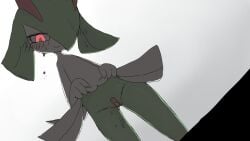 16:9 2024 3_fingers band-aid band-aid_on_genitals band-aid_on_pussy bandage blush blush_lines bodily_fluids bottomwear clothed clothing clothing_lift digital_media_(artwork) dutch_angle female fingers generation_3_pokemon genital_fluids glowing glowing_eyes green_body grey_background hi_res humanoid hurai_of_kaki kirlia looking_at_viewer looking_down looking_down_at_viewer nintendo pokemon pokemon_(species) red_eyes simple_background skirt skirt_lift smile solo sweat sweatdrop unavailable_at_source vaginal_fluids vaginal_fluids_on_leg white_body widescreen