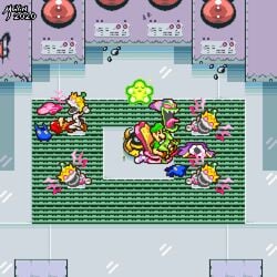 animated beanstar cackletta edit evil_laugh game_over gif laugh luigi mario mario_(series) mario_and_luigi:_superstar_saga mario_and_luigi_(series) mayin nintendo peach_bot pixel_art robot tied_up