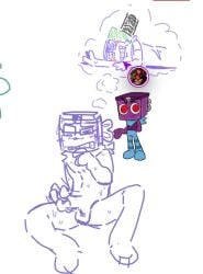 boxten_(dandy's_world) braces dandy's_world dick jerking jerking_off_hand_motion jerkingoff krazykay nerd roblox roblox_game stepped_on sweat sweatdrop sweating thinking thinking_about_another thinking_of_someone_else vee_(dandy's_world)