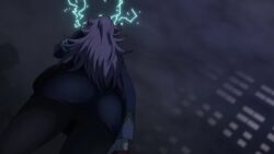 1girls ass clothing high-rise_invasion hips kusakabe_yayoi panties pink_hair screencap sound tenkuu_shinpan thick_thighs thighs upskirt video yayoi_kusakabe