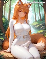 1futa 2026 ai_assisted ai_generated animal_ear_fluff animal_ears anime artist_name bare_tree big_breasts branch breasts bulge bush bust busty cock dick erection explicit foliage forest fox_ears fox_girl fox_tail futanari hi_res high_quality high_resolution highres holo large_breasts leaf long_hair looking_at_viewer nature outdoors patreon patreon_username penis sitting smile solo spice_and_wolf stable_diffusion tail testicles tree_stump tsukoneko watermark wolf_ears wolf_tail