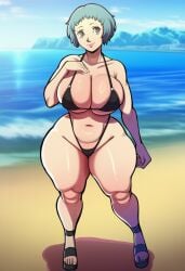 ai_generated beach bikini fuuka_yamagishi persona persona_3 persona_3_portable persona_3_reload seasonedcum swimsuit yamagishi yamagishi_fuuka