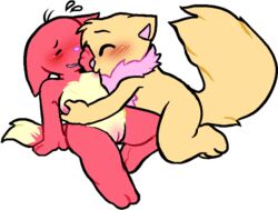 alpha_channel blush breast_fondling breast_grab breast_play breast_sucking breasts domestic_cat duo felid feline felis female fluffy fluffy_tail fondling fur genitals hand_on_breast jumpstart_games kacheek kacheek_(neopets) male mammal mane neopet_(species) neopets nipple_fetish nipple_play nipple_suck nipples nude pink_mane pussy pussy_blush red_body red_fur straight sucking tan_body tan_fur unknown_artist video_games wocky_(neopets)