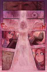 1boy 1boy1girl big_ass big_breasts book brother_and_sister bubble_butt cat chloe_currey color comic demon dialogue english_text hips huge_cock melkor_mancin orange_hair original penis penis_to_the_knees redhead shower sister speech_bubble summoning tagme tim_(melkor_mancin) tim_currey voluptuous wide_hips