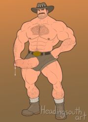 1boy 1male abs bara beefy belt big_muscles big_pecs big_penis body_hair boner boots bottomwear brown_background brown_belt brown_eyes brown_hair buff chest_hair clothing cowboy_hat cum cum_drip cum_dripping cumdrip daddy dilf ejaculation erect_penis erection facial_hair foreskin hairy hairy_arms hairy_legs hairy_male hat headingsouth huge_cock huge_penis human human_only intact male male_focus male_nipples male_only masculine mature mature_male muscle muscles muscular muscular_male muscular_thighs mustache nipples pecs penis penis_out pose posing precum precum_drip pubes pubic_hair saxton_hale shirtless shorts six_pack solo solo_focus solo_male standing team_fortress_2 thick_penis thick_thighs topless uncut unretracted_foreskin veiny_penis