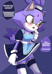 anthro blaze_the_cat feline female maid_uniform saltorii sonic_(series) tagme