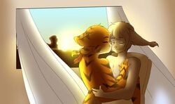 anthro basitin duo felid female keidran keith_keiser love male mammal morning nude pantherine straight therie_sah-van thotz_(artist) tiger twokinds webcomic