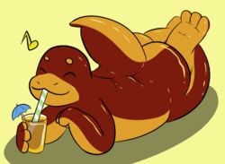 amphibian ass bodily_fluids casual_nudity drinking drinking_straw drinking_urine feet genital_fluids male newt nude peeing salamander_(amphibian) semi-anthro solo urine watersports zipper_(artist) zipper_(character)