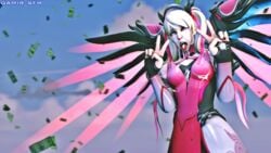 1girls 3d ahe_gao alternate_costume blizzard_entertainment blonde_hair cum cumshot egirl eyeshadow facial_cumshot female fringe gamir_sfm mercy overwatch pale-skinned_female pale_skin pink_eyes pink_mercy purple_eyes skinny slim source_filmmaker tears teenager throat tongue tongue_out twintails