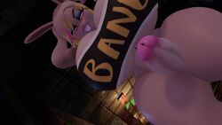 1futa 3d arms_up bottomless breasts bunny_ears bunny_girl from_below futanari huge_breasts intersex looking_at_viewer sloppydragons tagme vrchat vrchat_penis