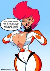 1girls 2025 artist_name ass atomickingboo big_ass big_breasts breasts cleavage clothed clothed_female clothing dialogue dialogue_bubble dirty_talk english english_dialogue english_text exposed_cleavage female female_focus female_only fully_clothed fully_clothed_female light-skinned_female light_skin macy_atomix oc original original_character red_hair red_hair red_hair_female redhead_female solo solo_female solo_focus spacesuit speech_bubble spiky_hair text text_bubble the_space_angels thick_thighs thighs