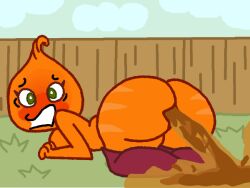 1girls anthro anthrofied anus ass ass_focus blush breasts fart fart_cloud fart_fetish farting female flora_fauna plant plant_girl plant_humanoid plantie plants_vs._zombies popcap_games pussy scat sweet_potato_(pvz) thing1s
