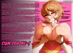 bodysuit breasts caption dirty_talk gscaptions large_breasts okaimikey persona persona_3 persona_4_arena seductive seductive_look sweat wall_of_text white_skin yukari_takeba